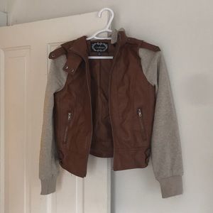 Brown leather jacket